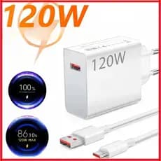 Carregador 120W Mi Completo Turbo Cabo USB + TIPO C