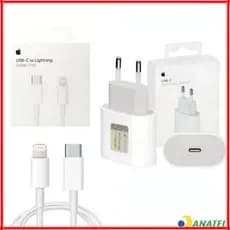 Carregador iPhone Turbo 20W original Fonte Tomada Tipo C Turbo com Cabo Lightning para iPhones