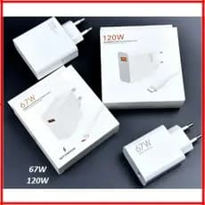 Carregador Mi de 67W 120W com 6A USB C cabo 1M Turbo Charge Turbo Power Cabo USB + Cabo Tipo C