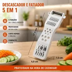 Ralador Descascador Fatiador Cortador 5 em 1 Multifuncional Legumes Verduras Frutas Queijo Keita