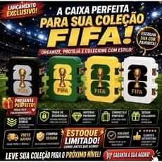 Caixa Porta Figurinhas Copa 2026 FIFA Estojo Organizador Álbum Copa Do Mundo Proteção Premium