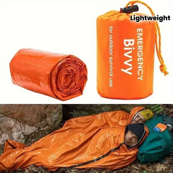 Saco de dormir com isolamento térmico PE de 1 unidade, saco de dormir ao ar livre, adequado para aventura ao ar livre, a