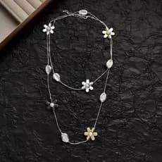 Doce legal estilo menina quente febre mesmo estilo Metal simples flor longo colar cintura corrente um estilo mais temper