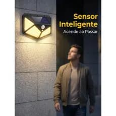 Luminária Solar 100 LED com Sensor de Movimento