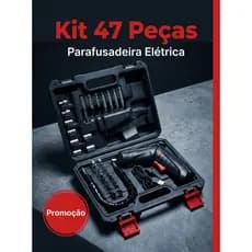 Kit Furadeira e Parafusadeira a Bateria Chave de Fenda Elétrica Com Bit Carregador