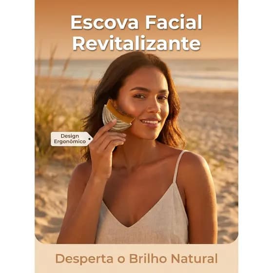 Escova Facial Para Drenagem Linfática Modeladora Gua Sha