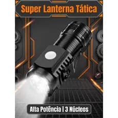 Mini Lanterna Recarregável USB 3 Modos Brilho Forte Magnética