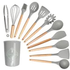 Espátula de silicone colher de sopa conjunto de 12 peças antiaderente Pan espátula de silicone doméstico grau alimentíci
