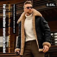 [Quente e Elegante] 2021 Exterior Novo Pele Masculina Com Forro Médio/Outono/Inverno