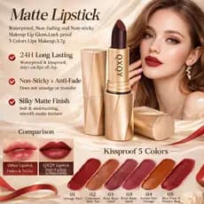 [Longa Duração]Velvet Matte Finish/Batom Não Transferível/Resistente Ao Borrão/Para Uso Diário
