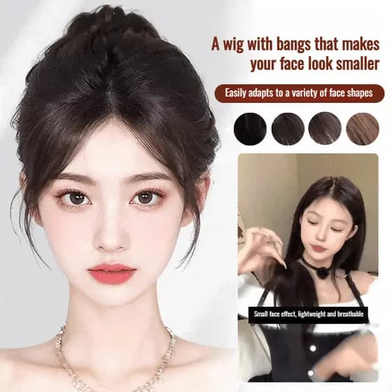 [Efeito Realista] Franja Postiça 3D para Estilo e Volume/Natural/Fácil de Manter