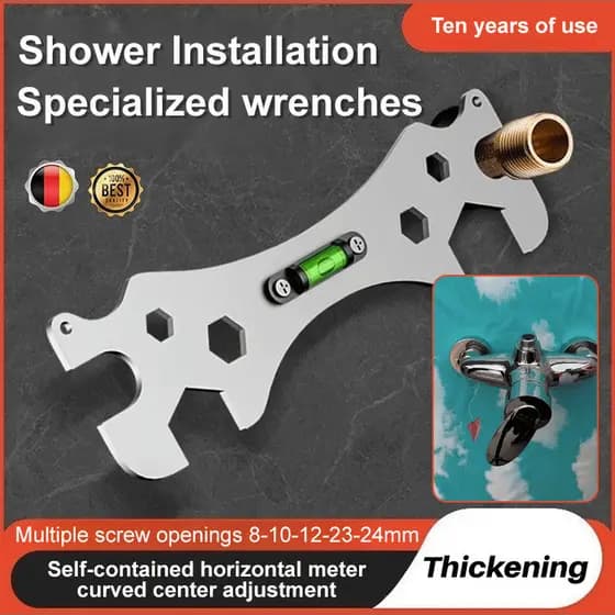 【Com Nível Integrado】Multi-function Wrench with Leveling Device for Bathroom/Chave para Encanamento/Ferramenta Portátil