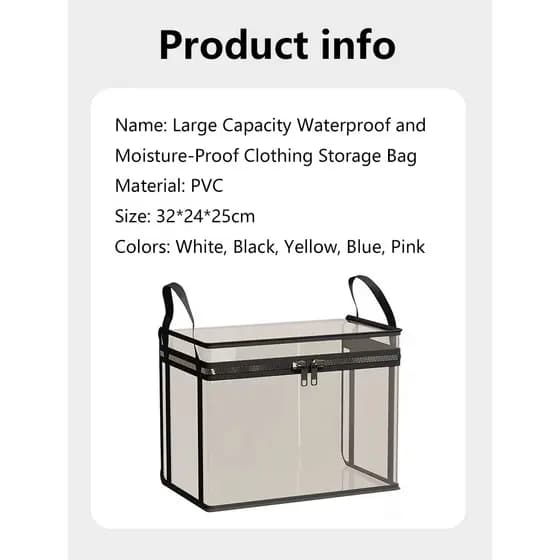 [Impermeável] [Transparent Design] Saco De Armazenamento Grande Capacidade/Transparente/Para Viagem