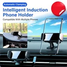 【Indução Inteligente】[Hands-Free Design] Suporte Veicular para Celular/Suporte para Carros/Suporte de Celular