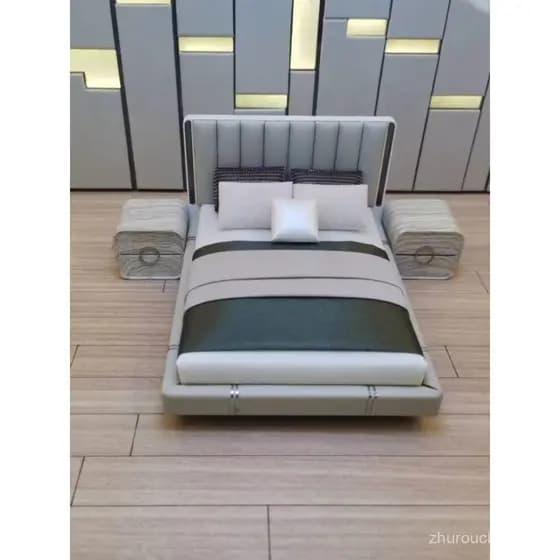 Shenbo Modelo Arquitetônico Artesanal para Exposição, Decoração de Cena de Mobiliário de Interiores DIY, Mini Cama Herme