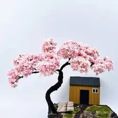 Modelo de árvore Sakura para cenário de diorama, árvore artificial, árvore de arame, rochedo, micro-paisagem, layout de