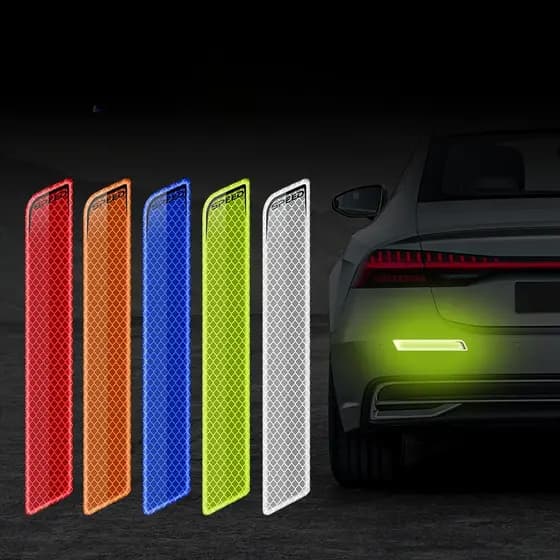 【Adesivo Refletivo】Car tail anticollision reflective stickers (night warning) / Segurança/Carro/Traseiro/Reflexo