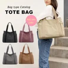 [Estilo Versátil] Bolsa Tote De Lona/Para Mulheres/Grande Capacidade/Moderna