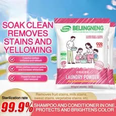 [Sem Esfregar] JMY【Pó Removedor de Manchas】/Lava-Roupas/Pó Antibacteriano Limpeza Profunda/Remove Manchas Difíceis Roupa