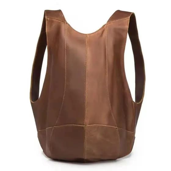 [Couro Macio Premium] Mochila Retro de Couro Crazy Horse Masculina e Feminina para Estilo Casual/Viagem/Estudantes