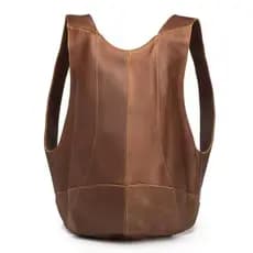 [Couro Macio Premium] Mochila Retro de Couro Crazy Horse Masculina e Feminina para Estilo Casual/Viagem/Estudantes