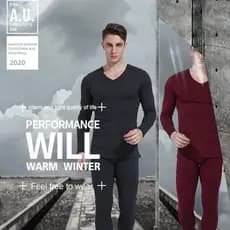 [Mais Quente] Men's Thermal Underwear Set Conjunto Térmico/Roupa Térmica/Inverno Masculino