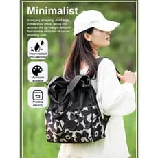 [Grande Capacidade] Bolsa de Viagem com Estampa Floral/Mochila/Duas Formas de Uso