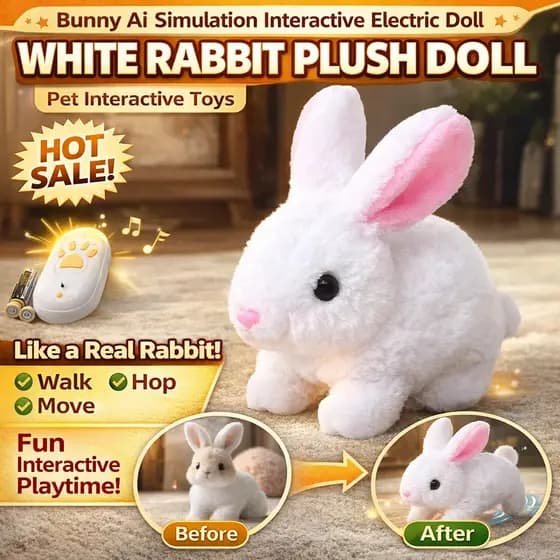 【Para Crianças】[Brinquedo Educativo] Coelho Interativo/AI/Brinquedo Inteligente/Interação Realista