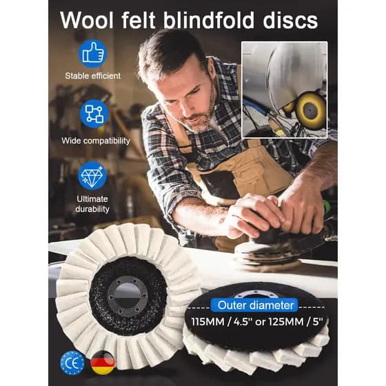 【Eficiente e Suave】Gentle Yet Efficient Polishing/Roda De Feltro/Polimento/Para Metal/Madeira