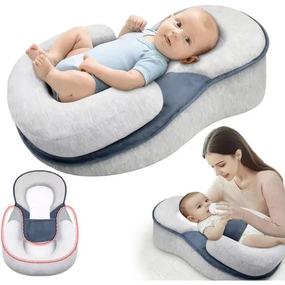 CamaDreamNest para Refluxo Ácido, Almofada de Suporte para Bebês Recém-Nascidos, Colchonete Portátil para Tempo de Bruço