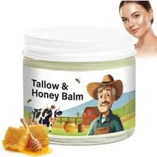 Base de Sebo e Mel para Hidratação Facial com Mel Cru, Reparação da Barreira para Todos os Tipos de Cuidados Diários (1