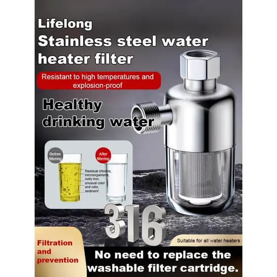 【Proteção Contra Impurezas】Filtro De Água De Aço Inoxidável/Para Aquecedor/Alta Durabilidade