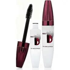 Máscara de Cílios 7D à Prova d'Água e Volumizadora, Máscara 7D, Máscara de Cílios com Fibras de Seda para Volume e Along