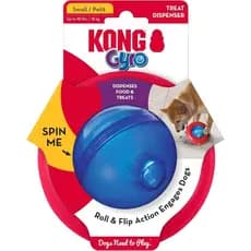 KONG Gyro - Brinquedo Interativo para Cães com Dispensador de Petiscos - Alimentador Lento para Alimentação Saudável - p