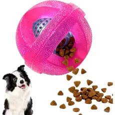 Dog Ball Toy for Chewing and Treat Dispensing - Tough Rubber Puppy Chew Toys Interactive Puzzle Balls for Teething & Slo