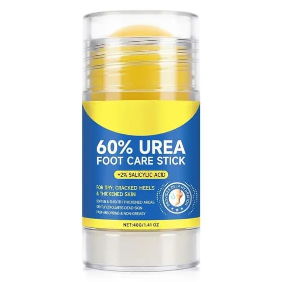 Creme para os Pés com 60% de Uréia, 1.41Fl Oz, Hidratante de Máxima Potência para Calcanhares Secos e Rachados, Loção pa