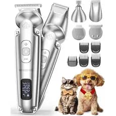 oneisall Máquina de Cortar Pelos e Aparador de Patas para Cães com Baixo Nível de Ruído, Kit de Higiene para Cães Sem Fi