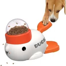 Brinquedo Interativo para Cães com Dispensador de Petiscos, Alimentador Lento com Quebra-Cabeça para Comida (Branco)
