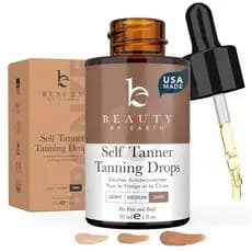 Gotas Autobronzeadoras para o Rosto - Fabricadas nos EUA com Ingredientes Orgânicos e Naturais, Gotas Autobronzeadoras U