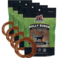Redbarn Pet Products Anéis de Mastigar 100% Naturais de 4" para Cães - Petisco Dental Premium Sem Grãos e Sem Couro Cru,