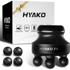 HYAKO F1 Massageador Corporal Elétrico Portátil de 4 Cabeças para Tecidos Profundos – Ferramenta Profissional de Massage