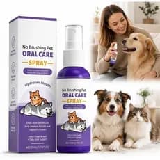 Spray Oral para Animais de Estimação JoanofArc, Spray de Limpeza Dental para Cães e Gatos, Refrescante de Hálito e Spray
