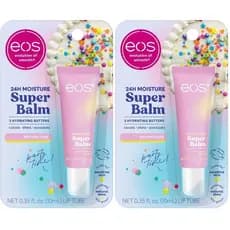 eos 24H Moisture Super Balm - Bolo de Aniversário, Máscara Labial, Tratamento Labial para Dia ou Noite, Feito para Pele