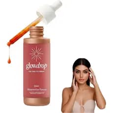 GlowDrops Gotas Autobronzeadoras para Beber, Gotas Autobronzeadoras para Rosto e Corpo, Sem Danos do Sol, Gotas Bronzead