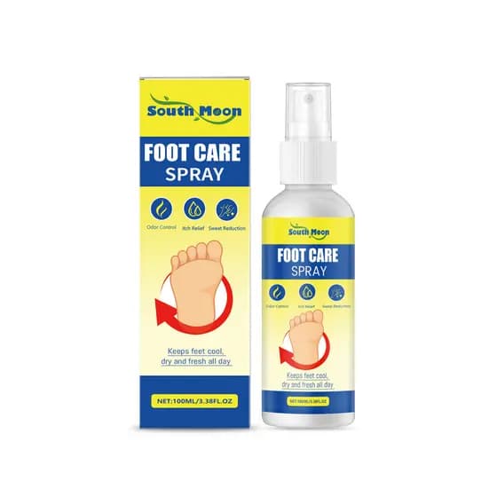 O Spray para Cuidados com os Pés SouthMoon é suave, refrescante e confortável, oferecendo uma solução diária prática par
