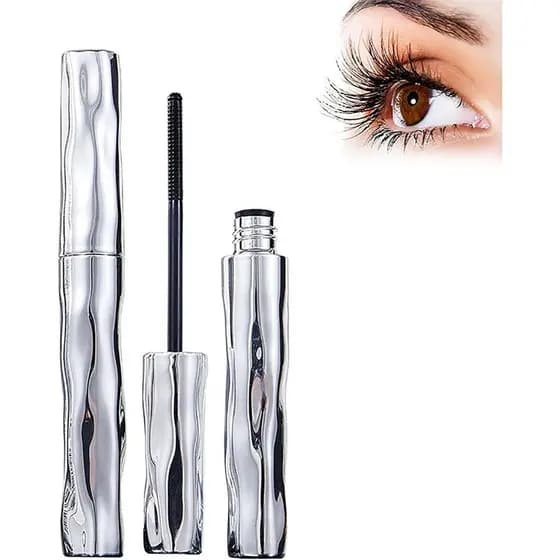 Conjunto de Máscara para Cílios Ultimate Length & Curl, Máscara Volumizadora e Alongadora, Máscara de Fibra de Seda 4D d