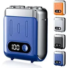 Barbeador Elétrico para Homens, Barbeador Elétrico Rotativo Mini Portátil Masculino Atualizado 2025, Barbeador para Uso