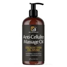Óleo de Massagem para Celulite M3 Naturals 8oz - Suaviza a Aparência da Celulite - Óleo de Massagem para Cuidados Corpor