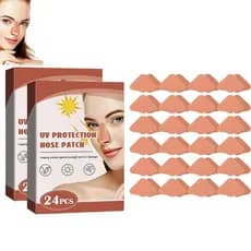 Pacote com 48 Protetores Nasais Solares, Proteção UV para o Nariz, Uso Externo, Protetores Nasais, Proteção Solar para o