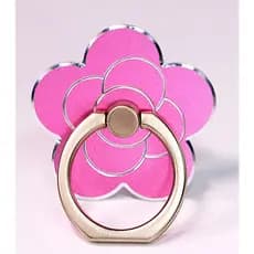 Suporte de Anel para Telefone em Metal com Design Floral, 360 ° Suporte de Dedo Rotativo e Dobrável em Liga de Alumínio
